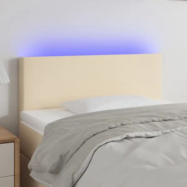 Gossi tablie de pat cu led, crem, 100x5x78/88 cm, textil