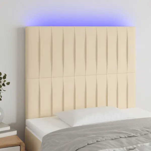 Gossi tablie de pat cu led, crem, 80x5x118/128 cm, textil
