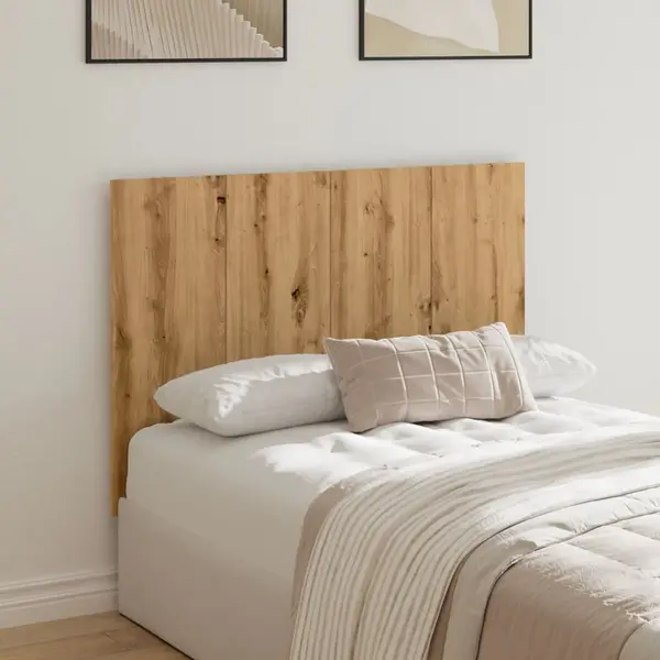 Gossi tablie de pat cu led, stejar artizanal, 120x1,5x80 cm, lemn