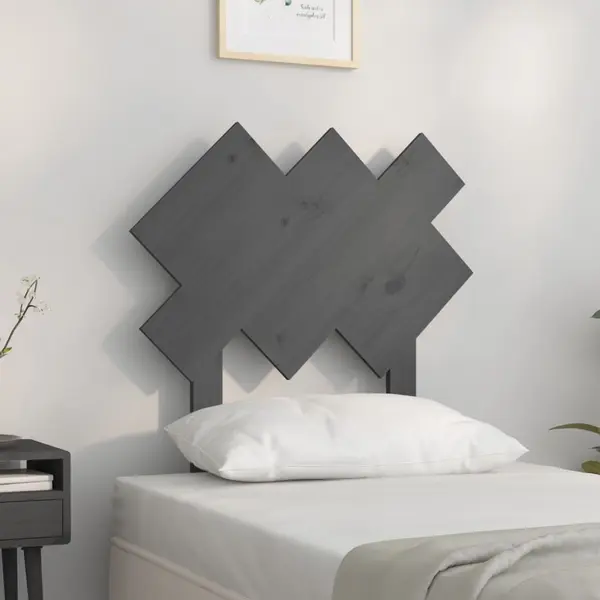 Gossi tablie de pat, gri, 72,5x3x81 cm, lemn masiv de pin