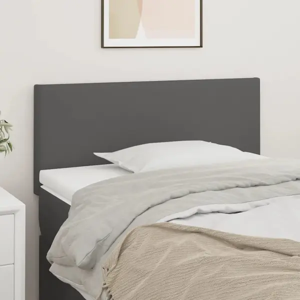 Gossi tablie de pat, gri, 80x5x78/88 cm, piele ecologica