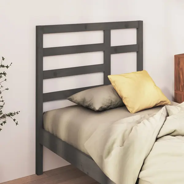 Gossi tablie de pat, gri, 96x4x104 cm, lemn masiv de pin