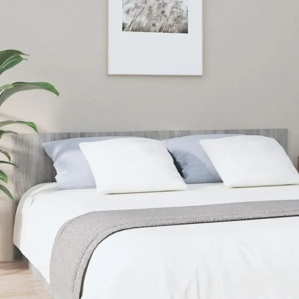 Gossi tablie de pat, gri sonoma, 200x1,5x80 cm, lemn compozit