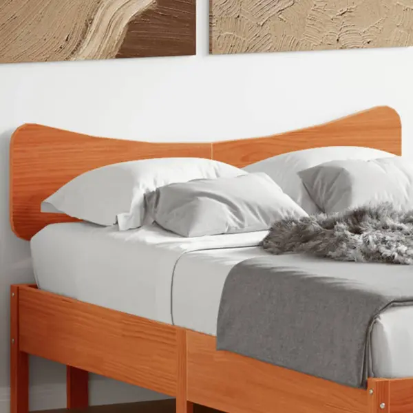 Gossi tablie de pat, maro ceruit, 135 cm, lemn masiv de pin