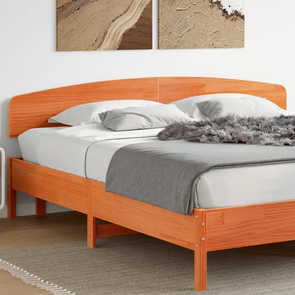 Gossi tablie de pat, maro ceruit, 200 cm, lemn masiv de pin