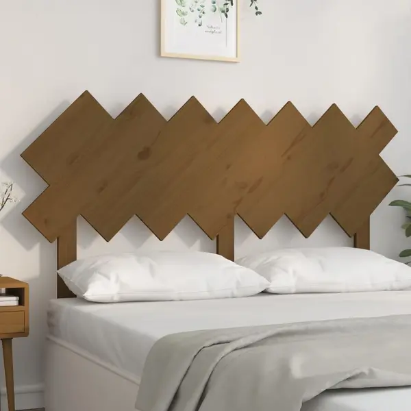 Gossi tablie de pat, maro miere, 141x3x80,5 cm, lemn masiv de pin
