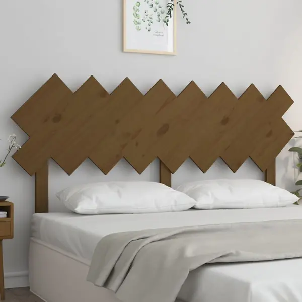 Gossi tablie de pat, maro miere, 159,5x3x80,5 cm, lemn masiv de pin