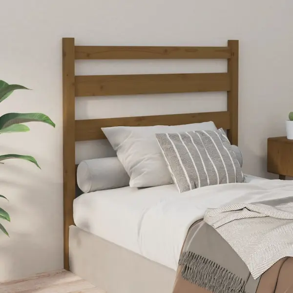 Gossi tablie de pat, maro miere, 81x4x100 cm, lemn masiv de pin