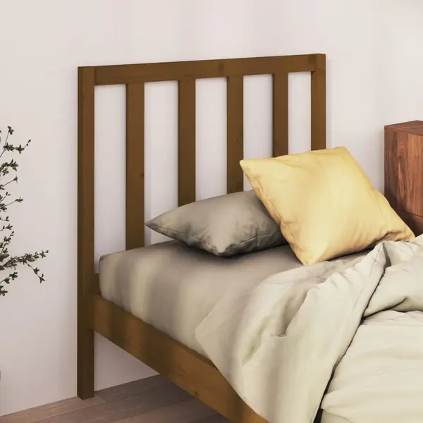 Gossi tablie de pat, maro miere, 81x4x100 cm, lemn masiv de pin