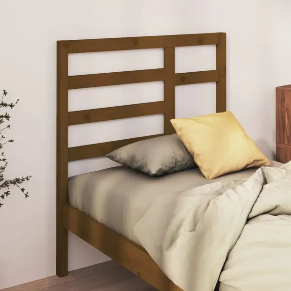 Gossi tablie de pat, maro miere, 81x4x104 cm, lemn masiv de pin