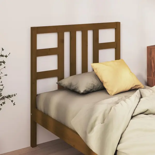 Gossi tablie de pat, maro miere, 96x4x100 cm, lemn masiv de pin