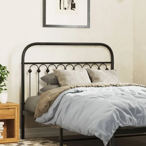 Gossi tablie de pat metalica, negru, 107 cm