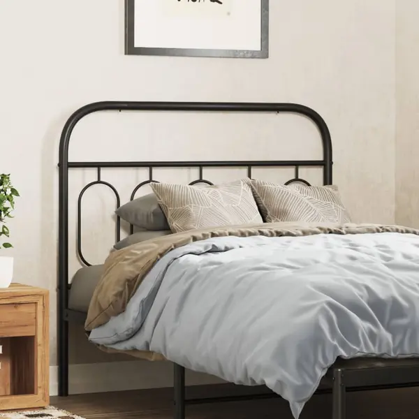 Gossi tablie de pat metalica, negru, 107 cm