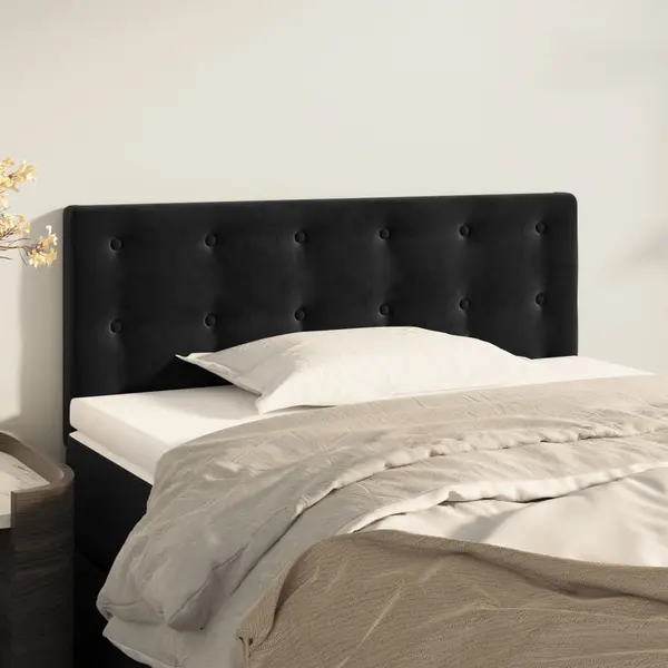 Gossi tablie de pat, negru, 100x5x78/88 cm, catifea