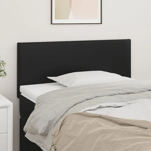 Gossi tablie de pat, negru, 100x5x78/88 cm, piele ecologica