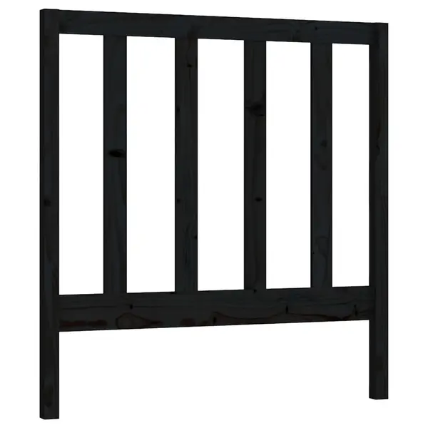 Gossi tablie de pat, negru, 81x4x100 cm, lemn masiv de pin