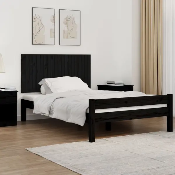 Gossi tablie de pat pentru perete, negru, 127,5x3x60 cm