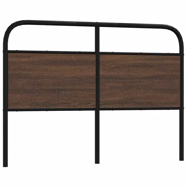 Gossi tablie de pat, stejar maro, 120 cm, lemn prelucrat si otel