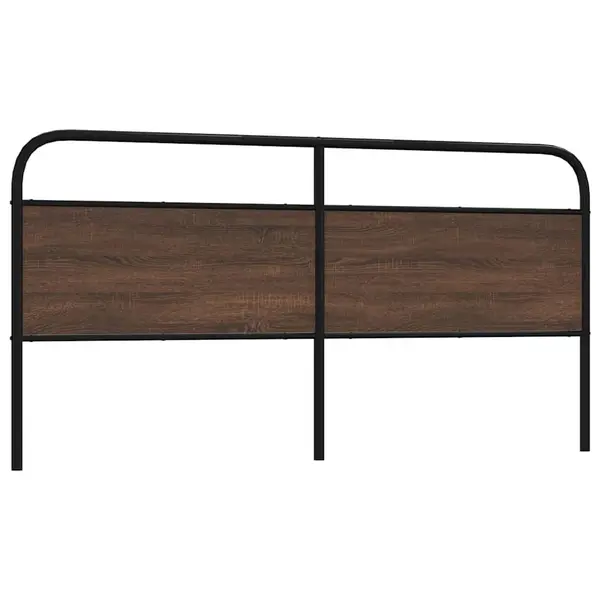 Gossi tablie de pat, stejar maro, 180 cm, lemn prelucrat si otel