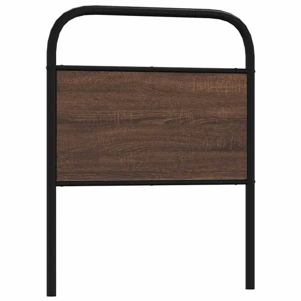 Gossi tablie de pat, stejar maro, 80 cm, lemn prelucrat si otel