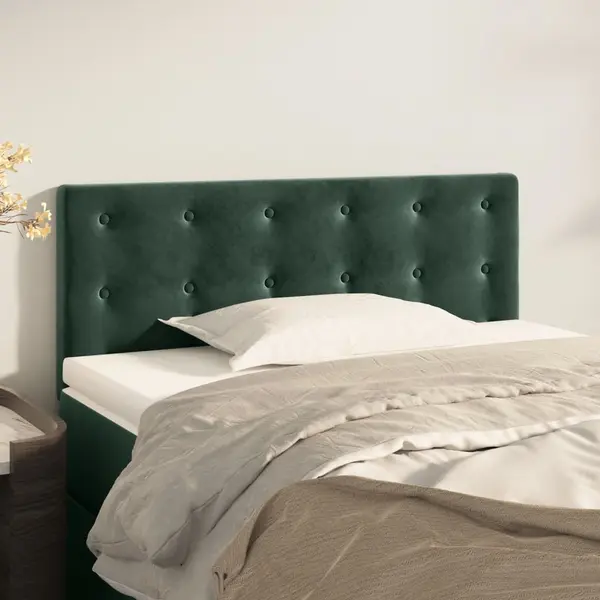 Gossi tablie de pat, verde inchis, 100x5x78/88 cm, catifea
