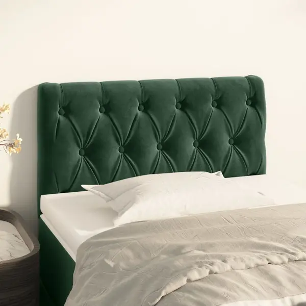 Gossi tablie de pat, verde inchis, 80x7x78/88 cm, catifea