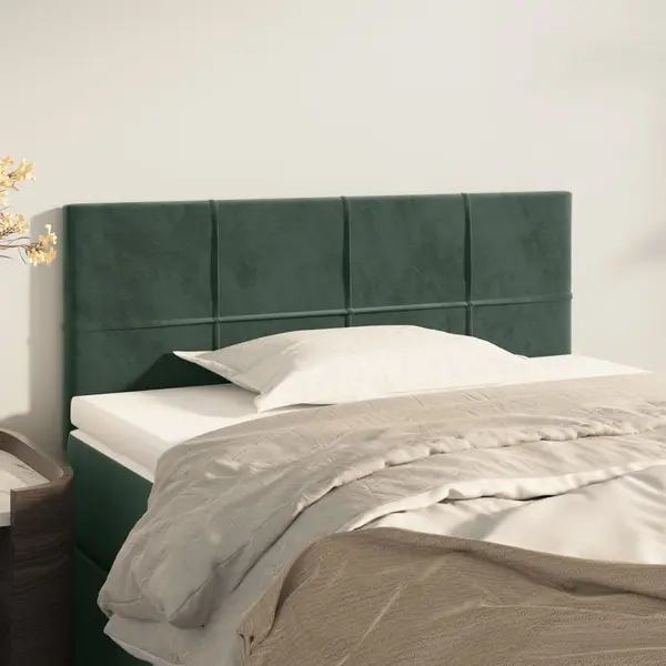 Gossi tablie de pat, verde inchis, 90x5x78/88 cm, catifea