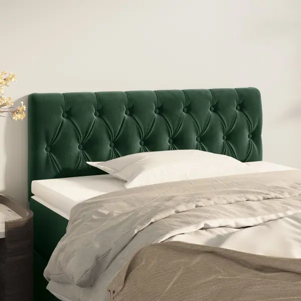 Gossi tablie de pat, verde inchis, 90x7x78/88 cm, catifea