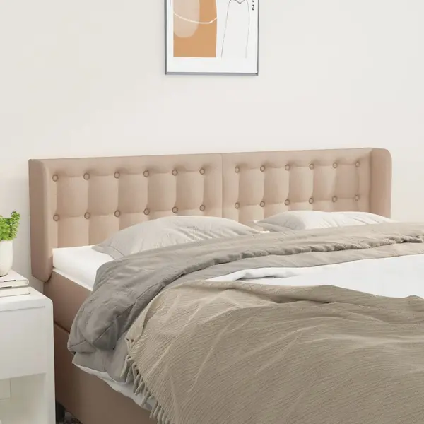 Gossi tablie pat cu aripioare cappuccino 147x16x78/88cm piele eco