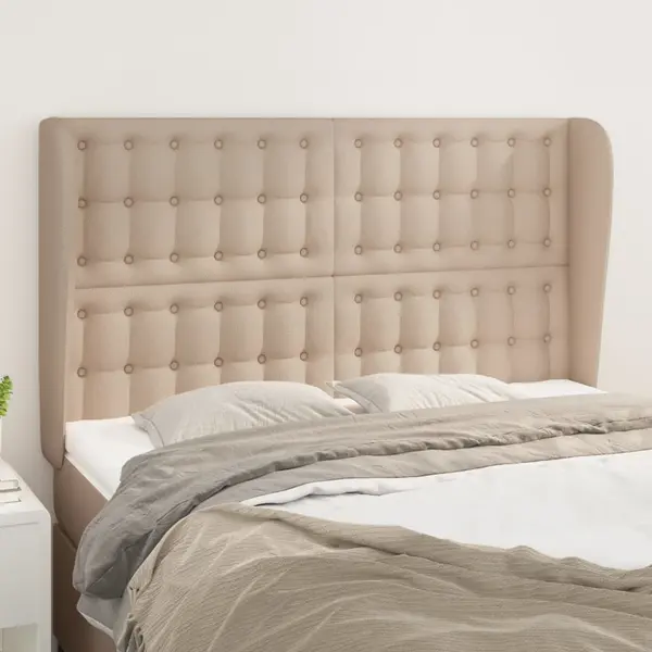 Gossi tablie pat cu aripioare cappuccino 147x23x118/128 cm piele eco