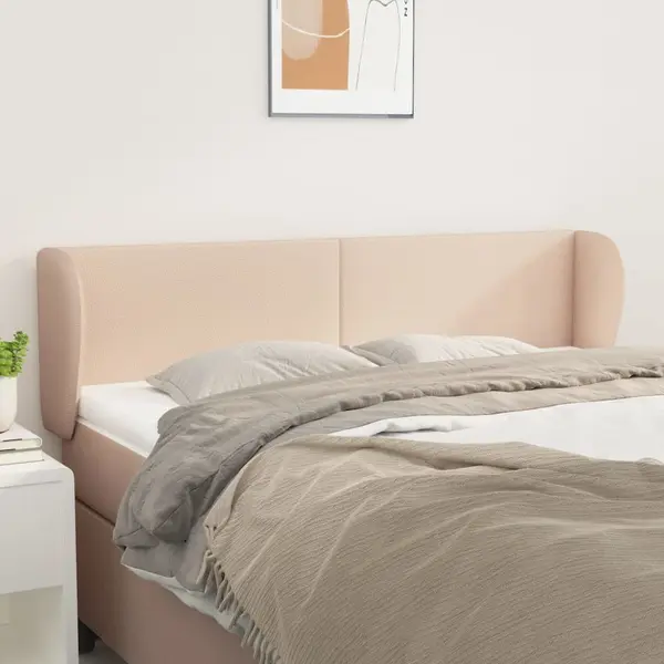 Gossi tablie pat cu aripioare cappuccino 147x23x78/88cm piele eco