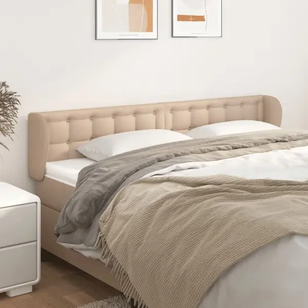 Gossi tablie pat cu aripioare cappuccino 163x23x78/88cm piele eco