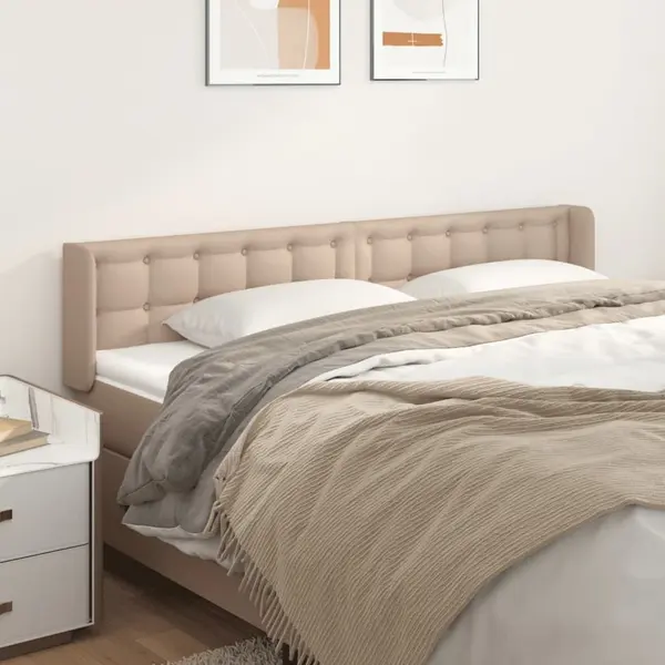 Gossi tablie pat cu aripioare cappuccino 183x16x78/88 cm piele eco