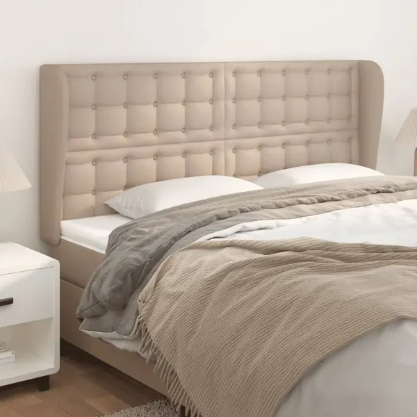 Gossi tablie pat cu aripioare cappuccino 203x23x118/128 cm piele eco