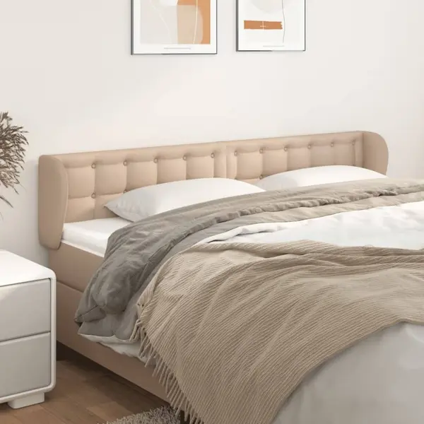 Gossi tablie pat cu aripioare cappuccino 203x23x78/88cm piele eco