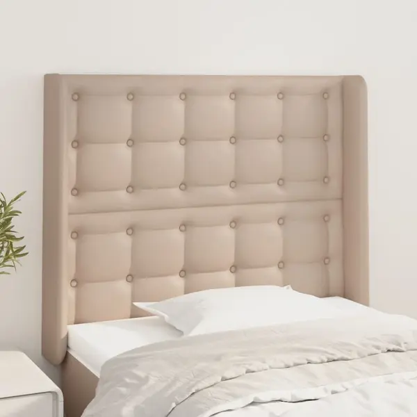 Gossi tablie pat cu aripioare cappuccino 93x16x118/128 cm piele eco