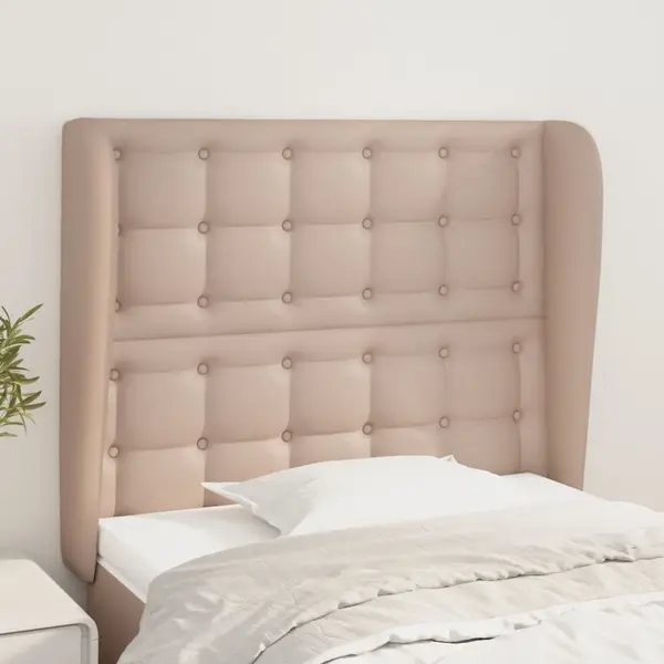 Gossi tablie pat cu aripioare cappuccino 93x23x118/128 cm piele eco