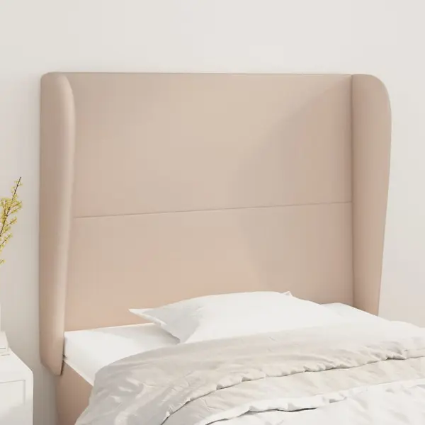Gossi tablie pat cu aripioare cappuccino 93x23x118/128 cm piele eco