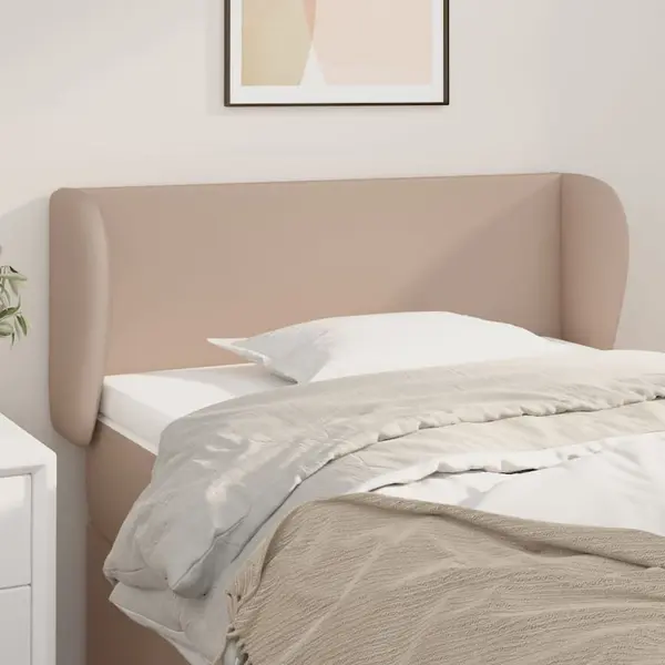 Gossi tablie pat cu aripioare cappuccino 93x23x78/88 cm piele eco