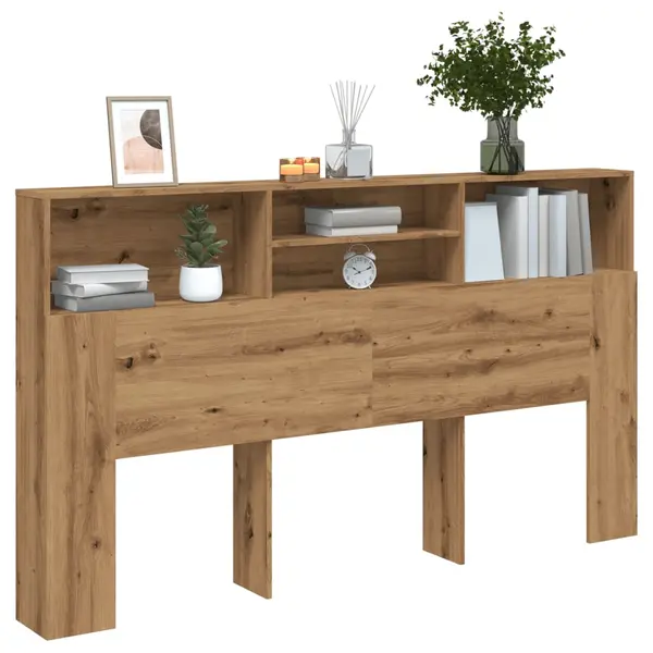 Gossi tablie pat dulap stejar artizanal 180x19x103,5cm lemn prelucrat