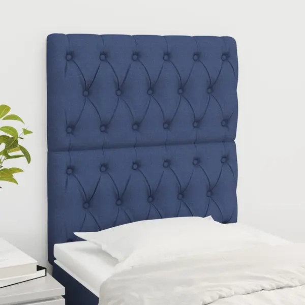 Gossi tablii de pat, 2 buc, albastru, 80x7x78/88 cm, textil