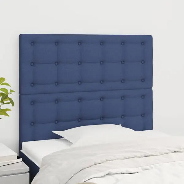 Gossi tablii de pat, 2 buc, albastru, 90x5x78/88 cm, textil
