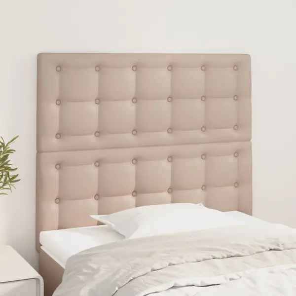 Gossi tablii de pat 2 buc, cappuccino 100x5x78/88 cm piele ecologica