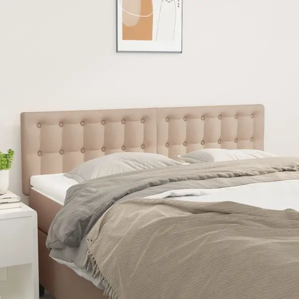 Gossi tablii de pat 2 buc. cappuccino 72x5x78/88 cm piele ecologica