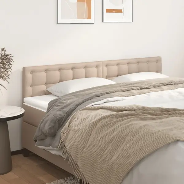 Gossi tablii de pat 2 buc. cappuccino 80x5x78/88 cm piele ecologica