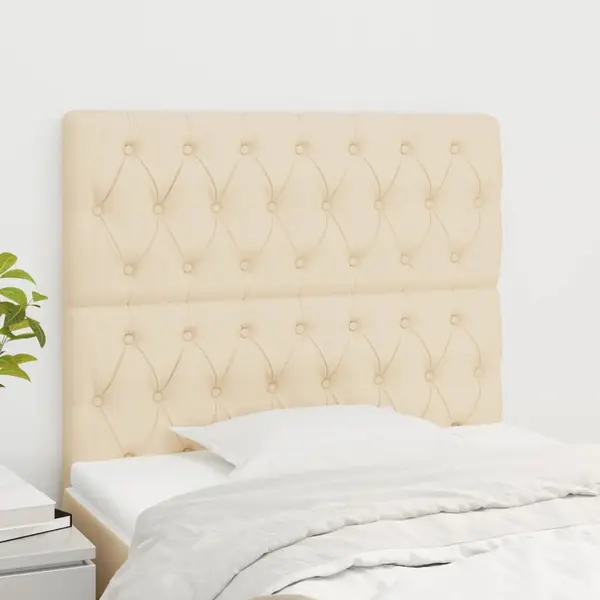 Gossi tablii de pat, 2 buc, crem, 90x7x78/88 cm, textil