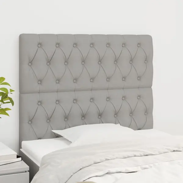 Gossi tablii de pat, 2 buc, gri deschis, 100x7x78/88 cm, textil