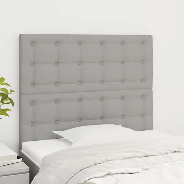 Gossi tablii de pat, 2 buc, gri deschis, 90x5x78/88 cm, textil