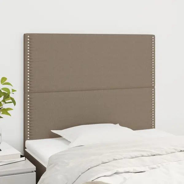 Gossi tablii de pat, 2 buc, gri taupe, 100x5x78/88 cm, textil
