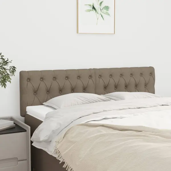Gossi tablii de pat, 2 buc, gri taupe, 72x7x78/88 cm, textil